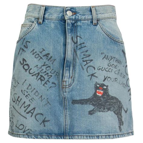 gucci denim mini skirt|gucci pleated skirts.